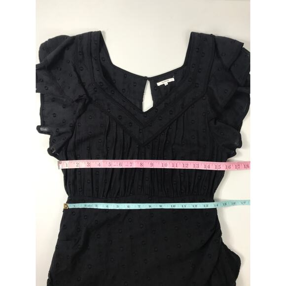 Revolve Tularosa Jude Black Eyelet Short Mini Dress Medium Cocktail LBD Summer - Picture 12 of 13